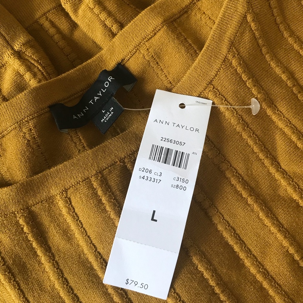 Ann Taylor Mustard Colored Sweater